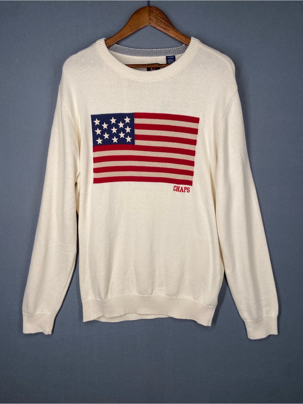 Chaps USA Men’s Cream Crewneck Sweater